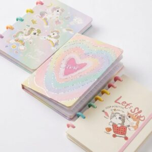 Pastel Kids’ Notebook Collection – Unicorn, Hearts & Kittens