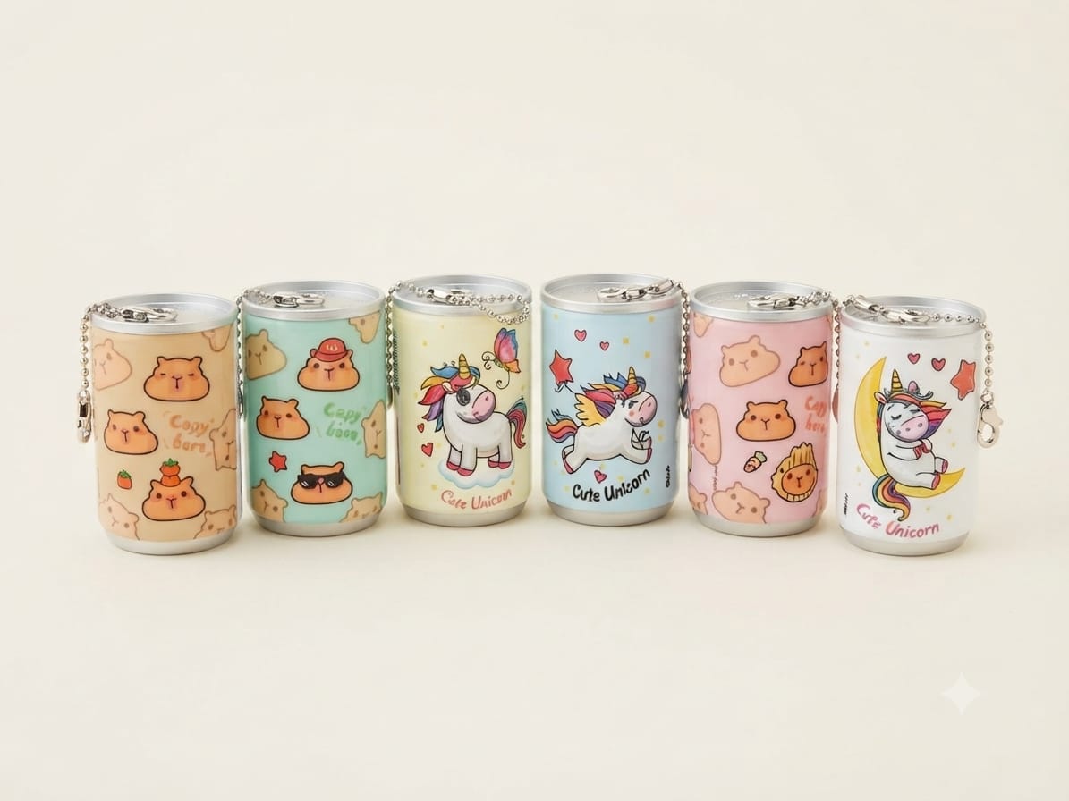 Mini Wipes Can Collection – Capybara & Unicorn Designs - Image 3